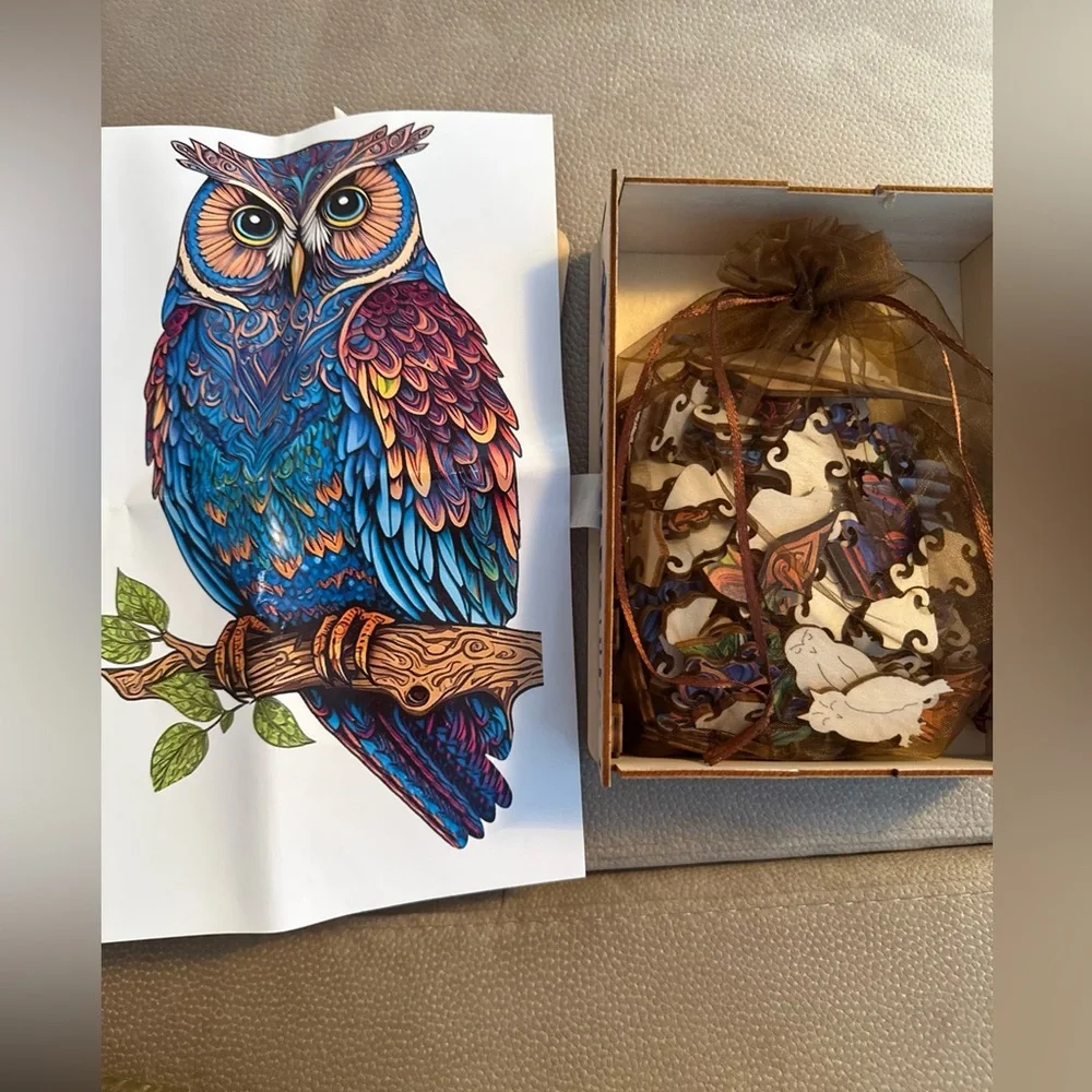 Wise Owl Premium Wooden Puzzle - Multicolor